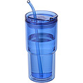 Plastový hrnek Archer o objemu 480 ml s dvojitou stěnou, královská modrá