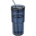 Plastový hrnek Archer o objemu 480 ml s dvojitou stěnou, tmavě tyrkysová