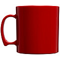 Plastový hrnek válcového tvaru, 300ml, červený