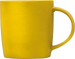 Pogumovaný keramický hrnek, 300ml, žlutý