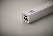 Power banka 2600 mAh, stříbrná