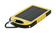 Powerbanka 4000mAh se solárním nabíjením, žlutá