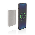 Powerbanka 5000mAh s magnetem a bezdrátovým nabíjením, bílá