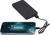 Powerbanka z recyklovaného plastu 10000 mAh, černá