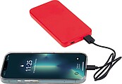Powerbanka z recyklovaného plastu 10000 mAh, červená