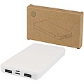 Powerbanka z recyklovaného plastu s kapacitou 10 000 mAh a výkonem 10 W, bílá