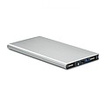 POWERDESK Hliníková powerbanka s kapacitou 8000 mAh, stříbrná