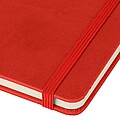 Poznámkový blok A5 s pevnými deskami, červená