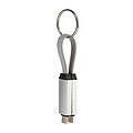 Přívěsek na klíče 60W kabel USB-C, stříbrná