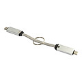 Přívěsek na klíče 60W kabel USB-C, stříbrná