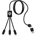 Prodloužený bambusový kabel 5v1 SCX.design C28, černá
