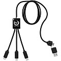 Prodloužený bambusový kabel 5v1 SCX.design C28, černá