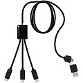Prodloužený bambusový kabel 5v1 SCX.design C28, červená