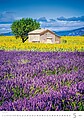Provence 2027, nástěnný kalendář, prodloužená záda