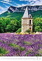 Provence 2027, nástěnný kalendář, prodloužená záda
