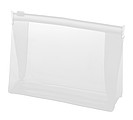 Průhledná kosmetická taška z PVC, bílá