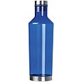 Průhledná láhev na pití z tritanu, objem 800ml, modrá