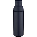 Recyklovaná dvoustěnná nerezová láhev na vodu 650 ml se sadou 3 víček, námořní modrá