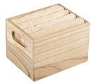 Sada 4 ručníků ve dřevěném boxu, béžová