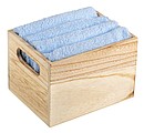 Sada 4 ručníků ve dřevěném boxu, světle modrá