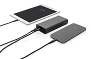 SAMANTA Powerbanka s rychlonabíjením, z recyklovaného hliníku, s kapacitou 20 000 mAh, šedá