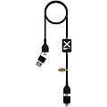 SCX.design C32 60 W nabíjecí kabel s přepínačem a podsvíceným logem, černá