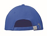 Šestipanelová baseballová kšiltovka, bílá/modrá