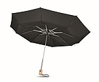 Skládací pongee deštník, průměr 107 cm, černá