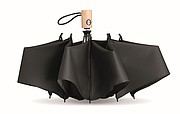 Skládací pongee deštník, průměr 107 cm, černá