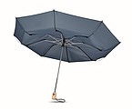 Skládací pongee deštník, průměr 107 cm, modrošedá