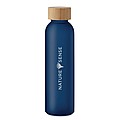 Skleněná láhev na pití, 500ml, matný povrch, modrá