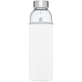 Skleněná láhev na pití, 500ml, s neoprenovým obalem, bílá