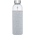 Skleněná láhev na pití, 500ml, s neoprenovým obalem, šedá