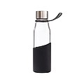 Skleněná láhev na pití 550ml s rukávem, černá