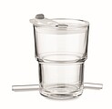Skleněný kelímek s brčkem 400ml, transparentní