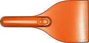 Škrabka na led z transparentního plastu, oranžová