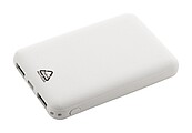 Slim powerbanka z recyklovaného ABS s baterií o kapacitě 5 000 mAh, bílá
