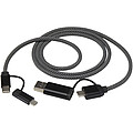 SMART 65 W, 100 cm, magnetický nabíjecí kabel 5 v 1 s certifikací RCS, černá