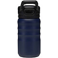 Sportovní láhev Knox 350 ml RCS z recyklované nerezové oceli s dvojitou stěnou a sklopnou slámkou, námořní modrá