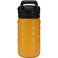 Sportovní láhev Knox 350 ml RCS z recyklované nerezové oceli s dvojitou stěnou a sklopnou slámkou, žlutá