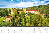 Šumava 2027, nástěnný kalendář, prodloužená záda