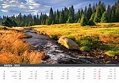 Šumava 2027, nástěnný kalendář, prodloužená záda