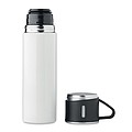 SUNA Termoska z nerezové oceli s hrnkem, 420 ml, bílá