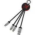 Světelný kabel s kroužkem SCX.design C16, červená