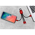 Světelný kabel se čtyřmi konektory SCX.design C15, červená