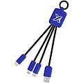 Světelný kabel se čtyřmi konektory SCX.design C15, modrá/černá