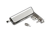Svítilna s 6 nástavci pro šroubovák, šedá