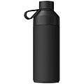 Termo láhev na pití, 1l, z recyklovaných materiálů, černá