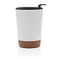 Termohrnek s korkovým dnem, 300ml, bílý