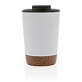 Termohrnek s korkovým dnem, 300ml, bílý